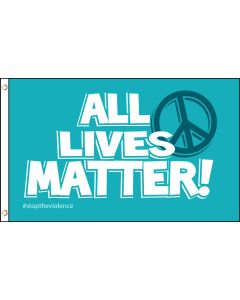 DRAPEAU ALL LIVES MATTER 150x90cm - DRAPEAU LES VIES DE TOUS COMPTENT 90 x 150 cm - DRAPEAUX