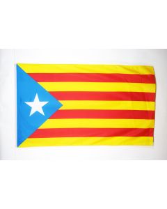 DRAPEAU CATALOGNE ESTELADA 150x90cm - DRAPEAU CATALAN INDÉPENDENTISTE - CATALUÑA 90 x 150 cm Polyester léger