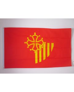 DRAPEAU LANGUEDOC-ROUSSILLON 150x90cm - DRAPEAU LANGUEDOCIEN - FRANCE 90 x 150 cm - DRAPEAUX