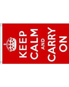 DRAPEAU KEEP CALM AND CARRY ON 150x90cm - DRAPEAU ANGLAIS - ROYAUME-UNI - UK 90 x 150 cm - DRAPEAUX