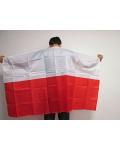 DRAPEAU CAPE POLOGNE 150x90cm - BODY FLAG SUPPORTER POLONAIS 90 x 150 cm