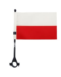 DRAPEAU DE VELO POLOGNE 21x14cm - PETIT BIKE FLAG POLONAIS 14 x 21 cm
