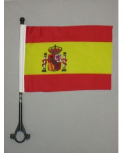 DRAPEAU DE VELO ESPAGNE 21x14cm - PETIT BIKE FLAG ESPAGNOL 14 x 21 cm