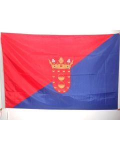 DRAPEAU LANZAROTE 150x90cm - DRAPEAU LANCEROTTE - LAS PALMAS - CANARIES 90 x 150 cm Fourreau pour hampe