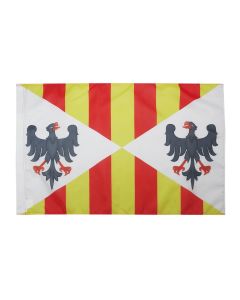 DRAPEAU ROYAUME NORMAND DE SICILE 1130-1815 150x90cm - DRAPEAU ROYAL SICILIEN 90 x 150 cm Fourreau pour hampe