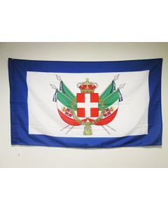 DRAPEAU ARMES ROYAUME D\'ITALIE 1861-1870 150x90cm - DRAPEAU ROYAL ITALIEN 90 x 150 cm Fourreau pour hampe