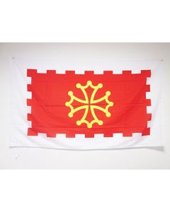 DRAPEAU AUDE 150x90cm - DRAPEAU DÍ?PARTEMENT FRANÍ?AIS - LANGUEDOC-ROUSSILLON 90 x 150 cm Fourreau pour hampe