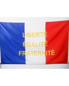 DRAPEAU FRANCE LIBERTÍ? EGALITÍ? FRATERNITÍ? 150x90cm - DRAPEAU FRANÍ?AIS - L.E.F. 90 x 150 cm Fourreau pour hampe