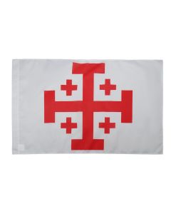 DRAPEAU ORDRE DU SAINT-SÍ?PULCRE DE JÍ?RUSALEM 150x90cm - DRAPEAU CHRÍ?TIEN 90 x 150 cm Fourreau pour hampe