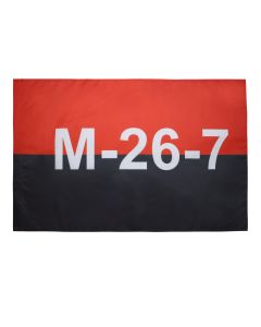 DRAPEAU CUBA MOUVEMENT DU 26 JUILLET 150x90cm - DRAPEAU M-26-7 - FIDEL CASTRO 90 x 150 cm Fourreau pour hampe