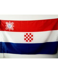 DRAPEAU Í?TAT INDÍ?PENDANT DE CROATIE 1941-1945 150x90cm - DRAPEAU CROATE OUSTACHIS 90 x 150 cm Fourreau pour hampe