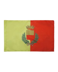 DRAPEAU VILLE DE NAPLES AVEC ARMES 150x90cm - DRAPEAU NAPOLITAIN - NAPOLI 90 x 150 cm Fourreau pour hampe