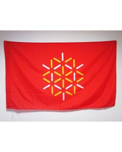 DRAPEAU LANGUEDOC-ROUSSILLON NOUVEAU 150x90cm - DRAPEAU LANGUEDOCIEN - FRANCE 90 x 150 cm Fourreau pour hampe