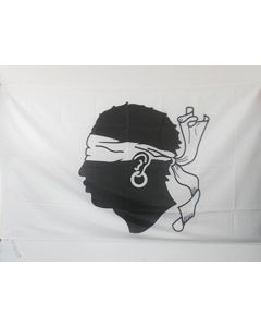 DRAPEAU CORSE ANCIEN AVANT 1755 150x90cm - DRAPEAU CORSICA HISTORIQUE 90 x 150 cm Fourreau pour hampe