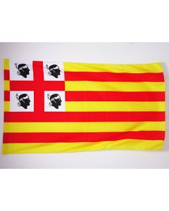 DRAPEAU SARDAIGNE ARAGONAISE 150x90cm - DRAPEAU SARDE SOUS ROYAUME D\'ARAGON 90 x 150 cm Fourreau pour hampe