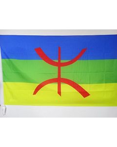 DRAPEAU KABYLIE 150x90cm - DRAPEAU KABYLE - ALGÍ?RIE BERBÍ?RE 90 x 150 cm Fourreau pour hampe