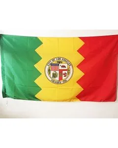 DRAPEAU LOS ANGELES 150x90cm - DRAPEAU VILLE DE LOS ANGELES - CALIFORNIE 90 x 150 cm Fourreau pour hampe