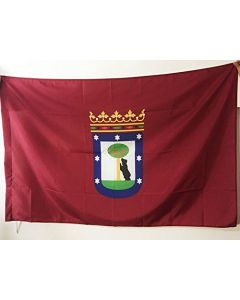 DRAPEAU MADRID 150x90cm - DRAPEAU VILLE DE MADRID 90 x 150 cm Fourreau pour hampe