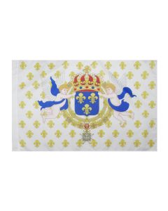 DRAPEAU ROI DE FRANCE FLEUR DE LYS 150x90cm - DRAPEAU ROYALISTE FRANÍ?AIS 90 x 150 cm Fourreau pour hampe