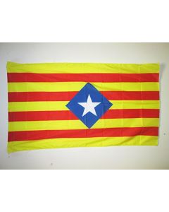 DRAPEAU CATALOGNE ESTELADA HISTORIQUE 150x90cm - DRAPEAU CATALAN INDÍ?PENDENTISTE 90 x 150 cm Fourreau pour hampe