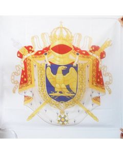 DRAPEAU ARMES NAPOLÍ?ON PREMIER EMPIRE 1804-1815 90x90cm - DRAPEAU EMPIRE FRANÍ?AIS 90 x 90 cm Fourreau pour hampe