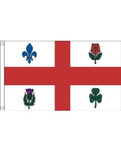 DRAPEAU MONTRÉAL 150x90cm - DRAPEAU CANADIEN - CANADA 90 x 150 cm - DRAPEAUX