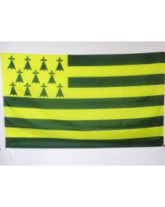 DRAPEAU BRETAGNE MELEN HA GWER 90x60cm - DRAPEAU BRETON JAUNE ET VERT - NANTES 60 x 90 cm Fourreau pour hampe