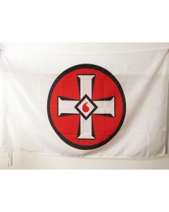 DRAPEAU CROIX KU KLUX KLAN 90x60cm - DRAPEAU DU KKK 60 x 90 cm Fourreau pour hampe
