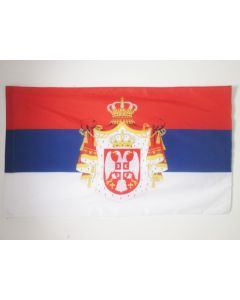 DRAPEAU ROYAUME DE SERBIE 1882-1918 150x90cm - DRAPEAU SERBE 90 x 150 cm Fourreau pour hampe