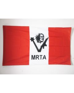 DRAPEAU MOUVEMENT RÍ?VOLUTIONNAIRE TUPAC AMARU DU PÍ?ROU 150x90cm - DRAPEAU MRTA PÍ?RUVIEN 90 x 150 cm Fourreau pour hampe