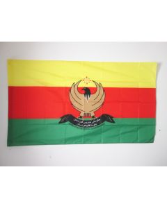 DRAPEAU KURDISTAN SYRIEN 150x90cm - DRAPEAU ROJAVA EN KURDISTAN-OCCIDENTAL 90 x 150 cm Fourreau pour hampe
