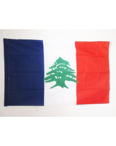 DRAPEAU GRAND LIBAN 1920-1943 90x60cm - DRAPEAU DU LIBAN FRANÍ?AIS 60 x 90 cm Fourreau pour hampe