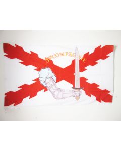DRAPEAU LÍ?GION WALLONIE 150x90cm - DRAPEAU DE LÍ?ON DEGRELLE 90 x 150 cm Fourreau pour hampe