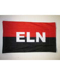 DRAPEAU ARMÍ?E DE LIBÍ?RATION NATIONALE DE COLOMBIE 150x90cm - DRAPEAU DE L\'ELN COLOMBIEN 90 x 150 cm Fourreau pour hampe