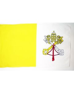 DRAPEAU VATICAN 250x150cm - DRAPEAU VATICAN 150 x 250 cm Fourreau pour hampe