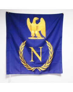 DRAPEAU BOUCLIER NAPOLÍ?ON BONAPARTE 90x90cm - DRAPEAU EMPIRE FRANÍ?AIS 90 x 90 cm Fourreau pour hampe