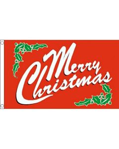 DRAPEAU JOYEUX NOËL 150x90cm - DRAPEAU MERRY CHRISTMAS 90 x 150 cm - DRAPEAUX