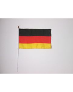 DRAPEAU ALLEMAGNE 45x30cm HAMPE blanche - LOT DE 10 DRAPEAUX ALLEMAND 30 x 45 cm