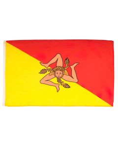 DRAPEAU SICILE 150x90cm - DRAPEAU SICILIEN - ITALIE 90 x 150 cm - DRAPEAUX