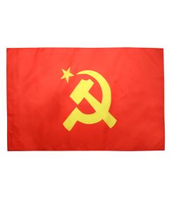 DRAPEAU URSS LOGO CENTRAL 150x90cm - DRAPEAU COMMUNISTE - RUSSIE 90 x 150 cm Fourreau pour hampe