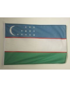 DRAPEAU OUZBÍ?KISTAN 90x60cm - DRAPEAU OUZBEK 60 x 90 cm Spécial Extérieur - DRAPEAUX
