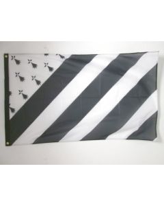 DRAPEAU BRETAGNE BIG GWENN HA DU 150x90cm - DRAPEAU BRETON 90 x 150 cm Spécial Extérieur - DRAPEAUX