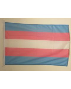 PAVILLON NAUTIQUE ARC-EN-CIEL TRANSGENRE 45x30cm - DRAPEAU DE BATEAU TRANGENDER - RAINBOW 30 x 45 cm