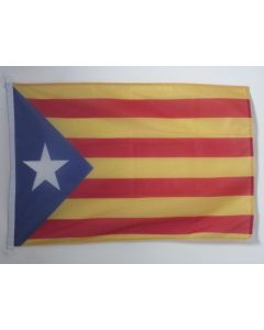 DRAPEAU CATALOGNE ESTELADA 90x60cm - DRAPEAU CATALAN INDÍ?PENDENTISTE - CATALUÍ?A 60 x 90 cm Spécial Extérieur - DRAPEAUX