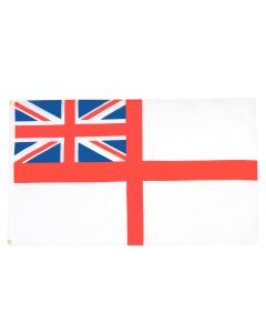 DRAPEAU MARINE MILITAIRE BRITANNIQUE 250x150cm - GRAND DRAPEAU ROYAL NAVY WHITE ENSIGN - PAVILLON SAINT GEORGES 150 x 250 cm