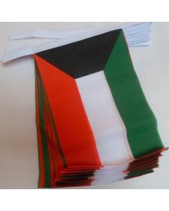 GUIRLANDE 6 mètres 20 DRAPEAUX KOWEÏT 21x15 cm - DRAPEAU KOWEÏTIEN 15 x 21 cm