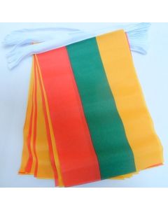 GUIRLANDE 6 mètres 20 DRAPEAUX LITUANIE 21x15 cm - DRAPEAU LITUANIEN 15 x 21 cm