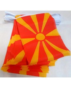 GUIRLANDE 6 mètres 20 DRAPEAUX MACÍ?DOINE 21x15 cm - DRAPEAU MACÍ?DONIEN 15 x 21 cm