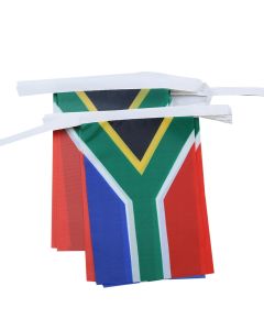 GUIRLANDE 6 mètres 20 DRAPEAUX AFRIQUE DU SUD 21x15 cm - DRAPEAU SUD AFRICAIN 15 x 21 cm