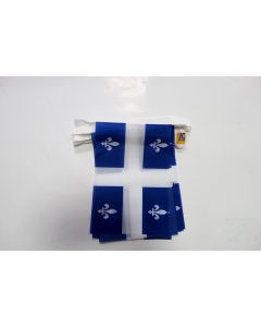 GUIRLANDE 4 mètres 20 DRAPEAUX QUÉBEC 15x10 cm - DRAPEAU QUÉBÉCOIS 10 x 15 cm
